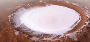 This Mars crater will definitely have a white Christmas