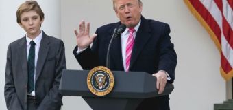 Trump says he ‘would have a hard time’ letting son Barron play football